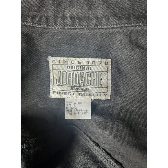Jordache Black Denim Jacket Size Large - Picture 4 of 4